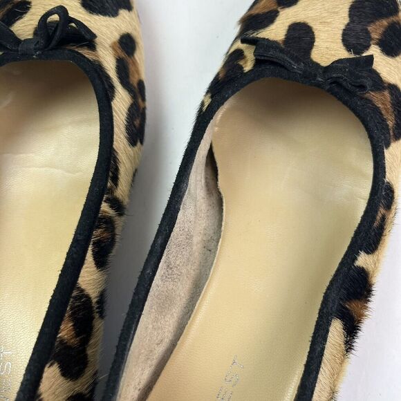 Nine West Leopard Print Calf Hair heel Ballet Pump 8 Cheetah Vtg Y2K Preppy Shoe - Picture 12 of 14
